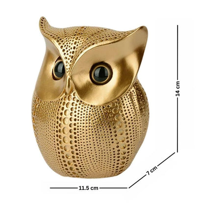 Gold Resin Owl Animal Ornament