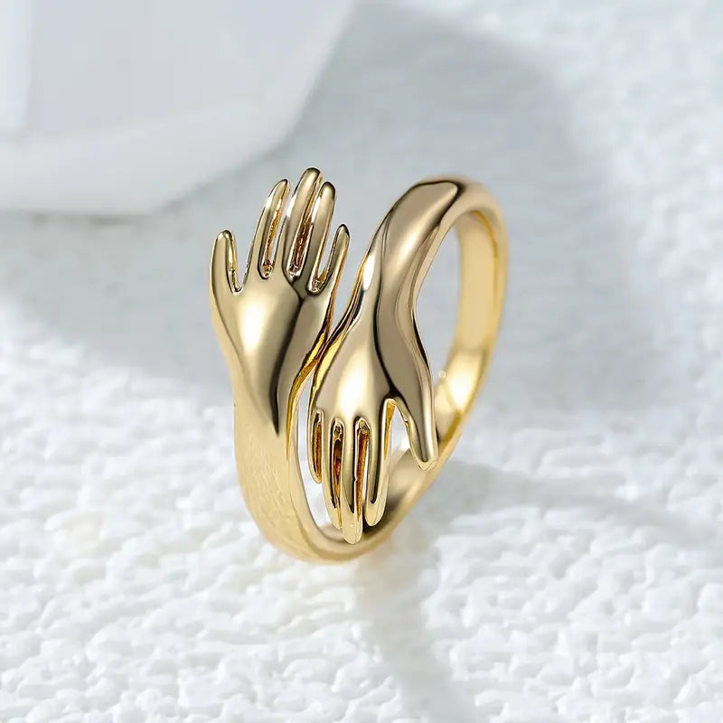 EmbraceCharm™ Lover Hug Ring | Special Combo of 2 | Gold & Silver