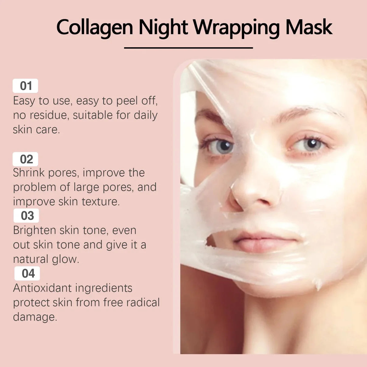 Korean Collagen Night Wrapping Peel Off Mask